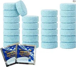 Santa Nope 100 Pcs Windshield Washer Fluid Tablets Solid Concentrated Glass Cleaner for Car, Kitchen, Windows 1 Tablet Makes 1 Gallon Effervescent Wiper Fluid, No Harsh Chemicals Santa Nope 100 Pcs Windshield Washer Fluid Tablets Solid Concentrated Glass Cleaner for Car, Kitchen, Windows 1 Tablet Makes 1 Gallon Effervescent Wiper Fluid, No Harsh Chemicals