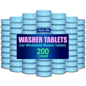 200 Bottles of cleaning tablets available, Car Windshield Washer Tablets, Glass Cleaner, Concentrated Effervescent Tablets, Solid Windshield Effervescent Wiper Tablet for Car Window Glass Cleaning 200 Bottles of cleaning tablets available, Car Windshield Washer Tablets, Glass Cleaner, Concentrated Effervescent Tablets, Solid Windshield Effervescent Wiper Tablet for Car Window Glass Cleaning