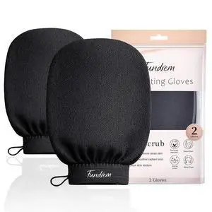 Exfoliating Glove 2 Pack, Korean Exfoliating Mitt, Body Scrubber Exfoliator | 100% Viscose Rayon Kessa Gloves, for Women & Men, Dead Skin Remover for Body, Self Tan Remover Exfoliating Glove 2 Pack, Korean Exfoliating Mitt, Body Scrubber Exfoliator | 100% Viscose Rayon Kessa Gloves, for Women & Men, Dead Skin Remover for Body, Self Tan Remover