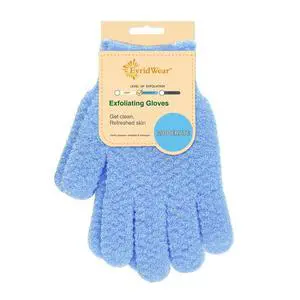 Evridwear Exfoliating Glove for Shower Men and Women, Dual Texture Bath Body Scrub Gloves Dead Skin Cell Remover for Home Spa, Massage, with Hanging Loop (1 Pair Moderate) Evridwear Exfoliating Glove for Shower Men and Women, Dual Texture Bath Body Scrub Gloves Dead Skin Cell Remover for Home Spa, Massage, with Hanging Loop (1 Pair Moderate)