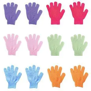 12 Pcs Exfoliating Bath Gloves, Deep Scrubbing Shower Gloves Body Scrubber | Double Sided Exfoliating Gloves for Scrubbing Dead Skin, Spa Massage, Beauty Care, Men and Women 12 Pcs Exfoliating Bath Gloves, Deep Scrubbing Shower Gloves Body Scrubber | Double Sided Exfoliating Gloves for Scrubbing Dead Skin, Spa Massage, Beauty Care, Men and Women