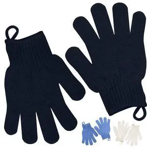 Meiyante Heavy Exfoliating Shower Gloves with Hanging Loop, Black | Choose classic, heavy, bamboo charcoal or dual-texture bath gloves; stretch-fit pairs with loops for body scrubbing. Meiyante Heavy Exfoliating Shower Gloves with Hanging Loop, Black | Choose classic, heavy, bamboo charcoal or dual-texture bath gloves; stretch-fit pairs with loops for body scrubbing.