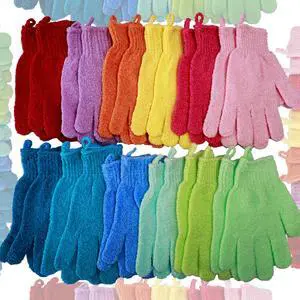 24 Pcs Exfoliating Bath Gloves Shower Gloves, 12 Colors Double Sided Exfoliating Gloves for Beauty Spa Massage Skin Shower Body Scrubber Bath Accessories, Made of Nylon 24 Pcs Exfoliating Bath Gloves Shower Gloves, 12 Colors Double Sided Exfoliating Gloves for Beauty Spa Massage Skin Shower Body Scrubber Bath Accessories, Made of Nylon