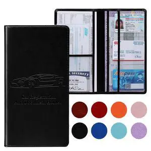 Peisicne Car Registration and Insurance Card Holder for Women Men, Black Glove Box Paperwork Organizer with Magnetic Buckle for Easy Access and Protect Documents and Various Cards in Vehicle Peisicne Car Registration and Insurance Card Holder for Women Men, Black Glove Box Paperwork Organizer with Magnetic Buckle for Easy Access and Protect Documents and Various Cards in Vehicle