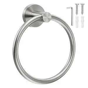 SetSail Towel Holder for Bathroom Wall Brushed Nickel Towel Ring | Stainless Steel Hand Towel Holder Heavy Duty Towel Hanger for Bath, Kitchen Drill Hole SetSail Towel Holder for Bathroom Wall Brushed Nickel Towel Ring | Stainless Steel Hand Towel Holder Heavy Duty Towel Hanger for Bath, Kitchen Drill Hole