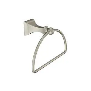 Moen Retreat Collection Brushed Nickel Bathroom Hand Towel Ring with Wall Mount Hardware, DN8386BN Moen Retreat Collection Brushed Nickel Bathroom Hand Towel Ring with Wall Mount Hardware, DN8386BN