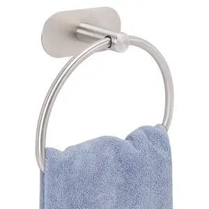 Livabber Towel Ring for Bathroom, 304 Stainless Steel Hand Towel Holder, Heavy Duty Towel Hanger for Bath, Kitchen, Hotel (4 Self-Adhesive Base, Brushed Nickel) Livabber Towel Ring for Bathroom, 304 Stainless Steel Hand Towel Holder, Heavy Duty Towel Hanger for Bath, Kitchen, Hotel (4 Self-Adhesive Base, Brushed Nickel)