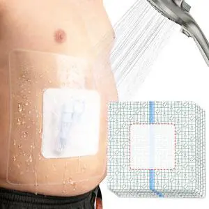 15Pcs 10.2"x10.2" Shower Shields Wound Cover with Non-Stick Central Pad | Large Waterproof Protector Bandage, Adhesive Dressing Film for Dialysis Catheter Post Surgical 15Pcs 10.2"x10.2" Shower Shields Wound Cover with Non-Stick Central Pad | Large Waterproof Protector Bandage, Adhesive Dressing Film for Dialysis Catheter Post Surgical