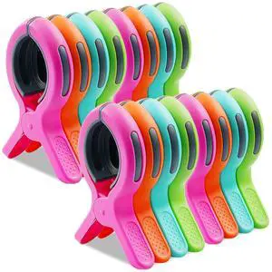 16 Pack Large Beach Towel Clips for Beach Chairs, Towel Holder for Pool Lounge Chair Cruise Essentials, Jumbo Size Clothes Pins Vacation Must Have to Keep Towel from Blowing Away, 4 Bright Colors 16 Pack Large Beach Towel Clips for Beach Chairs, Towel Holder for Pool Lounge Chair Cruise Essentials, Jumbo Size Clothes Pins Vacation Must Have to Keep Towel from Blowing Away, 4 Bright Colors