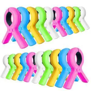 Beach Towel Clips for Beach Chairs,20 PcsTowel Holder for Beach Chair Pool Chair onCruise, Jumbo Size Heavy Duty Clothes PinsBeach Chair Clips to Beach Accessories MustHaves, 5 Colors (20) Beach Towel Clips for Beach Chairs,20 PcsTowel Holder for Beach Chair Pool Chair onCruise, Jumbo Size Heavy Duty Clothes PinsBeach Chair Clips to Beach Accessories MustHaves, 5 Colors (20)