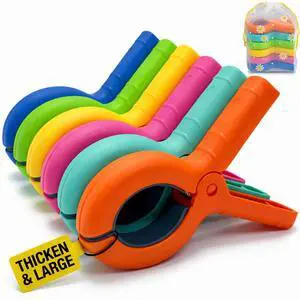 Large Beach Towel Clips for Beach Chairs, 6 Pcs Heavy Duty Towel Holder for Cruise Essentials, Clothes Pins to Beach Must Haves, Vacation Accessories for Lounge & Pool Chair Clips, Fort Clips Large Beach Towel Clips for Beach Chairs, 6 Pcs Heavy Duty Towel Holder for Cruise Essentials, Clothes Pins to Beach Must Haves, Vacation Accessories for Lounge & Pool Chair Clips, Fort Clips
