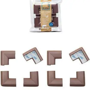 Roving Cove HeftyFit Corner Protector for Baby (8 Large Corners), Heavy-Duty Soft Rubber Foam Furniture Corner Bumper Guards, 3M Adhesive Pre-Taped, Coffee Brown Roving Cove HeftyFit Corner Protector for Baby (8 Large Corners), Heavy-Duty Soft Rubber Foam Furniture Corner Bumper Guards, 3M Adhesive Pre-Taped, Coffee Brown