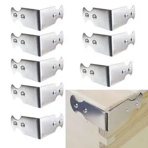 8 Pcs Metal Corner Protector for Furniture, Decorative Corner Brackets for Wood Furniture, Desk,Box Corners, Table, Chair Base, Barn Door, Wood Frame, Right Angle Bracket with Screws 8 Pcs Metal Corner Protector for Furniture, Decorative Corner Brackets for Wood Furniture, Desk,Box Corners, Table, Chair Base, Barn Door, Wood Frame, Right Angle Bracket with Screws