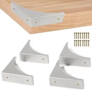 Foxwake Metal Corner Guard for Furniture Decorative Table Corner Protectors 2.56'' Box Corner Cover Rustproof Zinc Alloy Desk Edge Corner Brackets with Matching Nails (Silver 4Pcs) Foxwake Metal Corner Guard for Furniture Decorative Table Corner Protectors 2.56'' Box Corner Cover Rustproof Zinc Alloy Desk Edge Corner Brackets with Matching Nails (Silver 4Pcs)