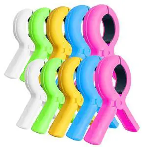 Beach Towel Clips for Beach Chairs,10 PcsTowel Holder for Beach Chair Pool Chair onCruise, Jumbo Size Heavy Duty Clothes PinsBeach Chair Clips to Beach Accessories MustHaves, 5 Colors (10) Beach Towel Clips for Beach Chairs,10 PcsTowel Holder for Beach Chair Pool Chair onCruise, Jumbo Size Heavy Duty Clothes PinsBeach Chair Clips to Beach Accessories MustHaves, 5 Colors (10)