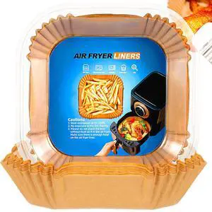 Air Fryer Liners Disposable,6.5in 100 PCS Square Parchment Paper For Baking | Foopama Fit 3-5qt Heavy Duty Non-Stick Oil-Proof Resistant Paper Liners for Air Fryer Basket Microwave Oven Accessories Air Fryer Liners Disposable,6.5in 100 PCS Square Parchment Paper For Baking | Foopama Fit 3-5qt Heavy Duty Non-Stick Oil-Proof Resistant Paper Liners for Air Fryer Basket Microwave Oven Accessories