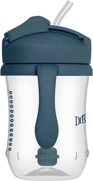 Dr. Brown's Milestones Baby's First Straw Cup, Training Cup with Weighted Straw, 9 oz/270 mL, BPA-free, 6m+, Dark Blue, 1-Pack Dr. Brown's Milestones Baby's First Straw Cup, Training Cup with Weighted Straw, 9 oz/270 mL, BPA-free, 6m+, Dark Blue, 1-Pack