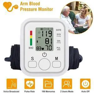 Digital Automatic Blood Pressure Monitor Upper Arm BP Machine Heart Rate Machine Digital Automatic Blood Pressure Monitor Upper Arm BP Machine Heart Rate Machine