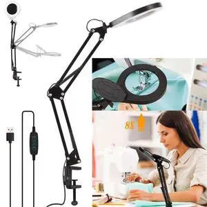 8x Magnifying Glass Lens Desk Light Magnifier 72 LED Lamp Reading Lamp Clamp 8x Magnifying Glass Lens Desk Light Magnifier 72 LED Lamp Reading Lamp Clamp