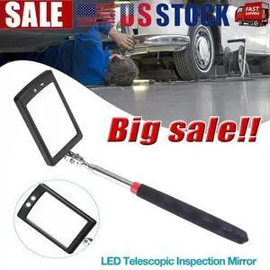 Inspection Mirror LED Lighted Mechanic Telescoping illuminate Swivel Extendable Inspection Mirror LED Lighted Mechanic Telescoping illuminate Swivel Extendable