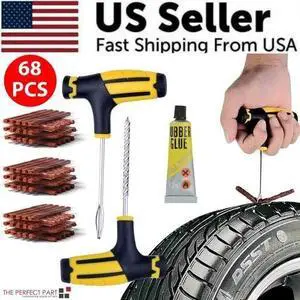 68pc Tire Repair Kit DIY Flat Tire Repair Car Truck Motorcycle Home Plug Patch 68pc Tire Repair Kit DIY Flat Tire Repair Car Truck Motorcycle Home Plug Patch