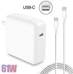 61W USB-C Type-C Power Adapter Charger For MacBook PRO 13" 14" A1718 A2518 NEW 61W USB-C Type-C Power Adapter Charger For MacBook PRO 13" 14" A1718 A2518 NEW