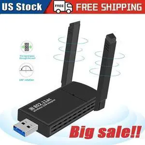 USB 3.0 Wireless WIFI Adapter 1300Mbps Long Range Dongle Dual Band Network lot USB 3.0 Wireless WIFI Adapter 1300Mbps Long Range Dongle Dual Band Network lot
