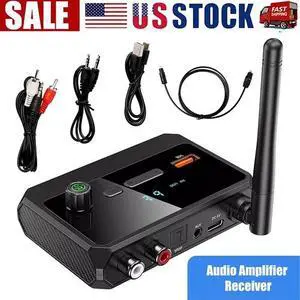 Bluetooth 5.3 Home Stereo Audio Receiver AUX Optical HD Music to RCA Adapter LOT Bluetooth 5.3 Home Stereo Audio Receiver AUX Optical HD Music to RCA Adapter LOT