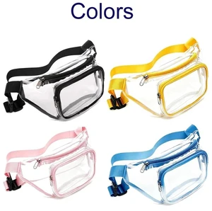 Clear Fanny Pack Men Women Waist Pouch Belt Bag Outdoor Sports Stadium Security Black Blue Clear Fanny Pack Men Women Waist Pouch Belt Bag Outdoor Sports Stadium Security Black Blue