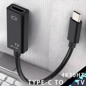 USB-C Type C To HDMI Adapter USB3.1 Cable For MHL Android Phone Tablet Black Lot USB-C Type C To HDMI Adapter USB3.1 Cable For MHL Android Phone Tablet Black Lot