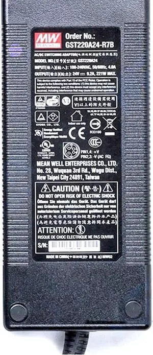 GST220A24-R7B AC-DC Power Supply, 24V 9.2A 221W, High Efficiency 93.5%, Wide Temp -22°F to 158°F, UL/TUV Certified, Fanless, for Industrial Automation & Equipment GST220A24-R7B AC-DC Power Supply, 24V 9.2A 221W, High Efficiency 93.5%, Wide Temp -22°F to 158°F, UL/TUV Certified, Fanless, for Industrial Automation & Equipment