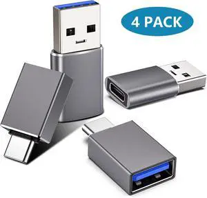 4 Pack USB C to USB Adapter (2 Pack) & USB to USB C Adapter (2 Pack), USB A to USB C 3.1 Adapter, Type C to USB Adapter Compatible with i-Phone Android Smartphones PC MacBook Pro Laptop Tablet (Gray) 4 Pack USB C to USB Adapter (2 Pack) & USB to USB C Adapter (2 Pack), USB A to USB C 3.1 Adapter, Type C to USB Adapter Compatible with i-Phone Android Smartphones PC MacBook Pro Laptop Tablet (Gray)