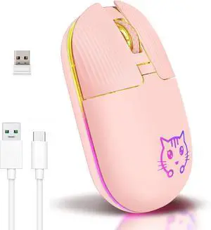 Wireless Mouse, Game Mouse 2.4Ghz Noiseless Mouse, Rechargeable Wireless Mouse with USB Receiver Portable Computer Mice for PC, Tablet, Laptop with Win/Pad/Mac/Linux/Andriod/iOS. Cute cat Style Wireless Mouse, Game Mouse 2.4Ghz Noiseless Mouse, Rechargeable Wireless Mouse with USB Receiver Portable Computer Mice for PC, Tablet, Laptop with Win/Pad/Mac/Linux/Andriod/iOS. Cute cat Style