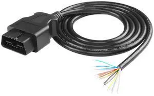 WRIARICH OBD2 OBDII 16Pin Male Connector to Open Pigtail Wire, 5ft 1.5m OBD Diagnostic Extension Replacement Cable for Vehicle DIY WRIARICH OBD2 OBDII 16Pin Male Connector to Open Pigtail Wire, 5ft 1.5m OBD Diagnostic Extension Replacement Cable for Vehicle DIY