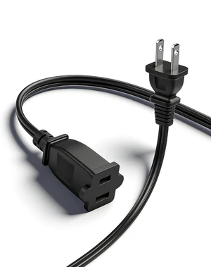 2 Prong Extension Cord, 10A / 125V US AC 2-Prong Male to Female Power Cable 18AWG NEMA 1-15P to 1-15R Extension Cable Polarity 5FT 2 Prong Extension Cord, 10A / 125V US AC 2-Prong Male to Female Power Cable 18AWG NEMA 1-15P to 1-15R Extension Cable Polarity 5FT