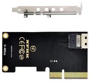 Vszerda PCI-E 4X to U.2 U2 Kit SFF-8639 to SFF-8654 Slimline SAS NVME PCIe SSD Adapter for Mainboard Vszerda PCI-E 4X to U.2 U2 Kit SFF-8639 to SFF-8654 Slimline SAS NVME PCIe SSD Adapter for Mainboard