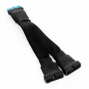 WRIARICH 19-pin To USB 3.0 20-pin 1 To 2 Power Splitter Cable 18AWG 12cm For Motherboard WRIARICH 19-pin To USB 3.0 20-pin 1 To 2 Power Splitter Cable 18AWG 12cm For Motherboard