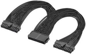 WRIARICH OIAGLH Dual PSU Power Supply 24-Pin ATX Motherboard Splitter Cable,24Pin(20+4) for ATX Motherboard Extension Cable WRIARICH OIAGLH Dual PSU Power Supply 24-Pin ATX Motherboard Splitter Cable,24Pin(20+4) for ATX Motherboard Extension Cable