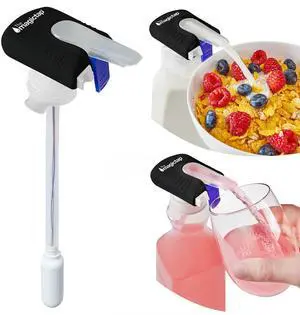 Automatic Drink Dispenser for Fridge, Black (1 Pack), No Spill Milk Dispenser for Fridge, Automatic Milk Dispenser Pump for Gallon Jugs, Water & Juice, Fits Most Bottles, Batteries Required Automatic Drink Dispenser for Fridge, Black (1 Pack), No Spill Milk Dispenser for Fridge, Automatic Milk Dispenser Pump for Gallon Jugs, Water & Juice, Fits Most Bottles, Batteries Required