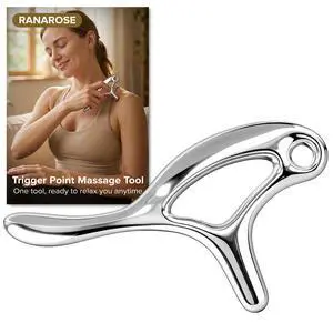 Trigger Point Massage Tool for Deep Tissue 6 in 1 Metal Scraper Tool, Fascia Massage Tool for Body Pain Relief, Myofascial Relief, Gua Sha, Thumb Saver & Acupressure Tool Trigger Point Massage Tool for Deep Tissue 6 in 1 Metal Scraper Tool, Fascia Massage Tool for Body Pain Relief, Myofascial Relief, Gua Sha, Thumb Saver & Acupressure Tool