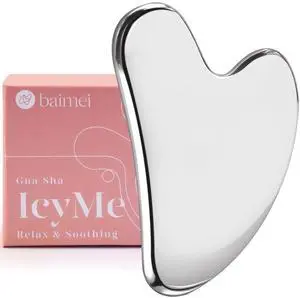 IcyMe Stainless Steel Gua Sha Facial Massager Tools |Relax Back Muscles | Face Sculpting | Daily Beauty Routine | Guasha Tool for Face|Skincare Gift for Women IcyMe Stainless Steel Gua Sha Facial Massager Tools |Relax Back Muscles | Face Sculpting | Daily Beauty Routine | Guasha Tool for Face|Skincare Gift for Women