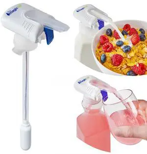 Automatic Drink Dispenser for Fridge, White (1 Pack), No Spill Milk Dispenser for Fridge, Automatic Milk Dispenser Pump for Gallon Jugs, Water & Juice, Fits Most Bottles, Batteries Required Automatic Drink Dispenser for Fridge, White (1 Pack), No Spill Milk Dispenser for Fridge, Automatic Milk Dispenser Pump for Gallon Jugs, Water & Juice, Fits Most Bottles, Batteries Required
