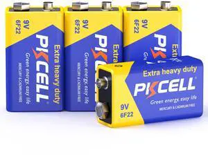 9V Batteries, 4 Pack 9 Volt Batteries Carbon Zinc, 9V Battery for Smoke Detector, Alarms, 6F22 Square Battery 9V Batteries, 4 Pack 9 Volt Batteries Carbon Zinc, 9V Battery for Smoke Detector, Alarms, 6F22 Square Battery