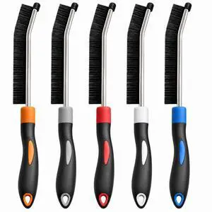 5 Colors Crevice Cleaning Brush Set, Hard Bristle Cleaning Brush, Gift for Her, Grout Brush for Home, Bathroom, Ktichen, Window and Corners 5 Colors Crevice Cleaning Brush Set, Hard Bristle Cleaning Brush, Gift for Her, Grout Brush for Home, Bathroom, Ktichen, Window and Corners