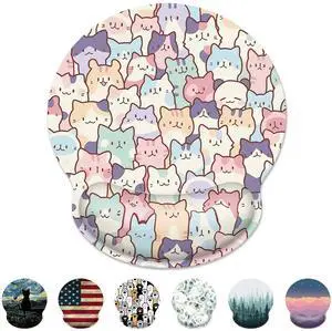 Ergonomic Mouse Pad with Wrist Support,Cute Colorful Cats Mouse Pad with Wrist Rest,Relieve Wrist Pain Mousepad Non-Slip Rubber Base,Mouse Pads for Desk,Computers,Laptop,Office,Home,Accessories Ergonomic Mouse Pad with Wrist Support,Cute Colorful Cats Mouse Pad with Wrist Rest,Relieve Wrist Pain Mousepad Non-Slip Rubber Base,Mouse Pads for Desk,Computers,Laptop,Office,Home,Accessories