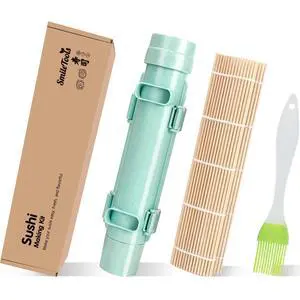 Sushi Making Kit, Sushi Roller, Sushi Bazooka, Sushi Maker, Bamboo Sushi Rolling Mat For Beginners (Green) Sushi Making Kit, Sushi Roller, Sushi Bazooka, Sushi Maker, Bamboo Sushi Rolling Mat For Beginners (Green)