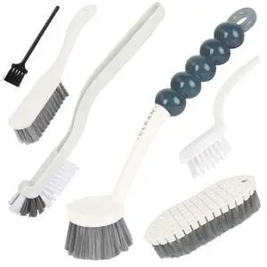 6 Pack Multipurpose Household Cleaning Set, Deep Cleaning Brush Set with Grips - Dish, Scrub, Bottle, Shoe, Groove Gap, Keyboard Brush for Kitchen, Bathroom (B) 6 Pack Multipurpose Household Cleaning Set, Deep Cleaning Brush Set with Grips - Dish, Scrub, Bottle, Shoe, Groove Gap, Keyboard Brush for Kitchen, Bathroom (B)