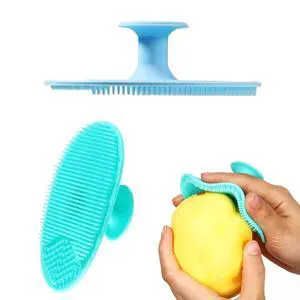 2 Pcs Vegetable Brush Potato Scrubber Veggie Brush Silicone Reusable Cleaning Tools with Non Slip Grip for Kitchen Food Potato Carrots Corn 2 Pcs Vegetable Brush Potato Scrubber Veggie Brush Silicone Reusable Cleaning Tools with Non Slip Grip for Kitchen Food Potato Carrots Corn