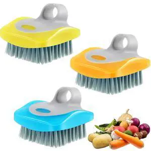 3 Pieces Vegetable Brush Potato Scrubber Vegetable Scrubber for Food Flexible Bristles Kitchen Brush for Fruits, Potatoes, Carrots Kitchen Gadgets Set in Random Color 3 Pieces Vegetable Brush Potato Scrubber Vegetable Scrubber for Food Flexible Bristles Kitchen Brush for Fruits, Potatoes, Carrots Kitchen Gadgets Set in Random Color