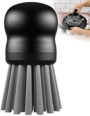 Mini Dish Brush for Cleaning Chicken Shredder, Palm Brush Dish Scrubber with Ergonomic Grip, Kitchen Brush for Washing Dishes, Pans, Pots, Sink (1, Black) Mini Dish Brush for Cleaning Chicken Shredder, Palm Brush Dish Scrubber with Ergonomic Grip, Kitchen Brush for Washing Dishes, Pans, Pots, Sink (1, Black)